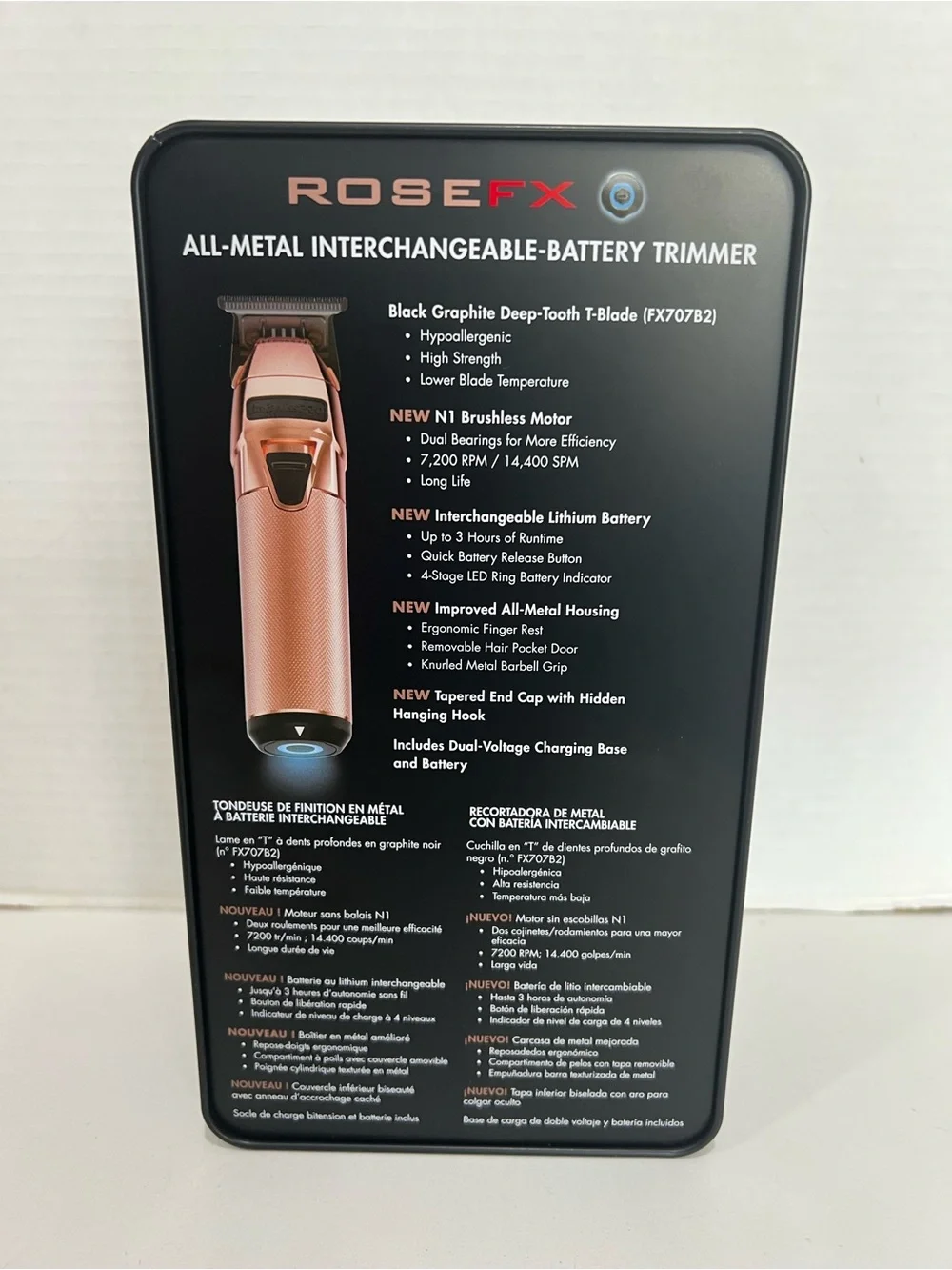 BaBylissPRO ROSEFX FXONE All Metal Interchangeable Battery Trimmer New